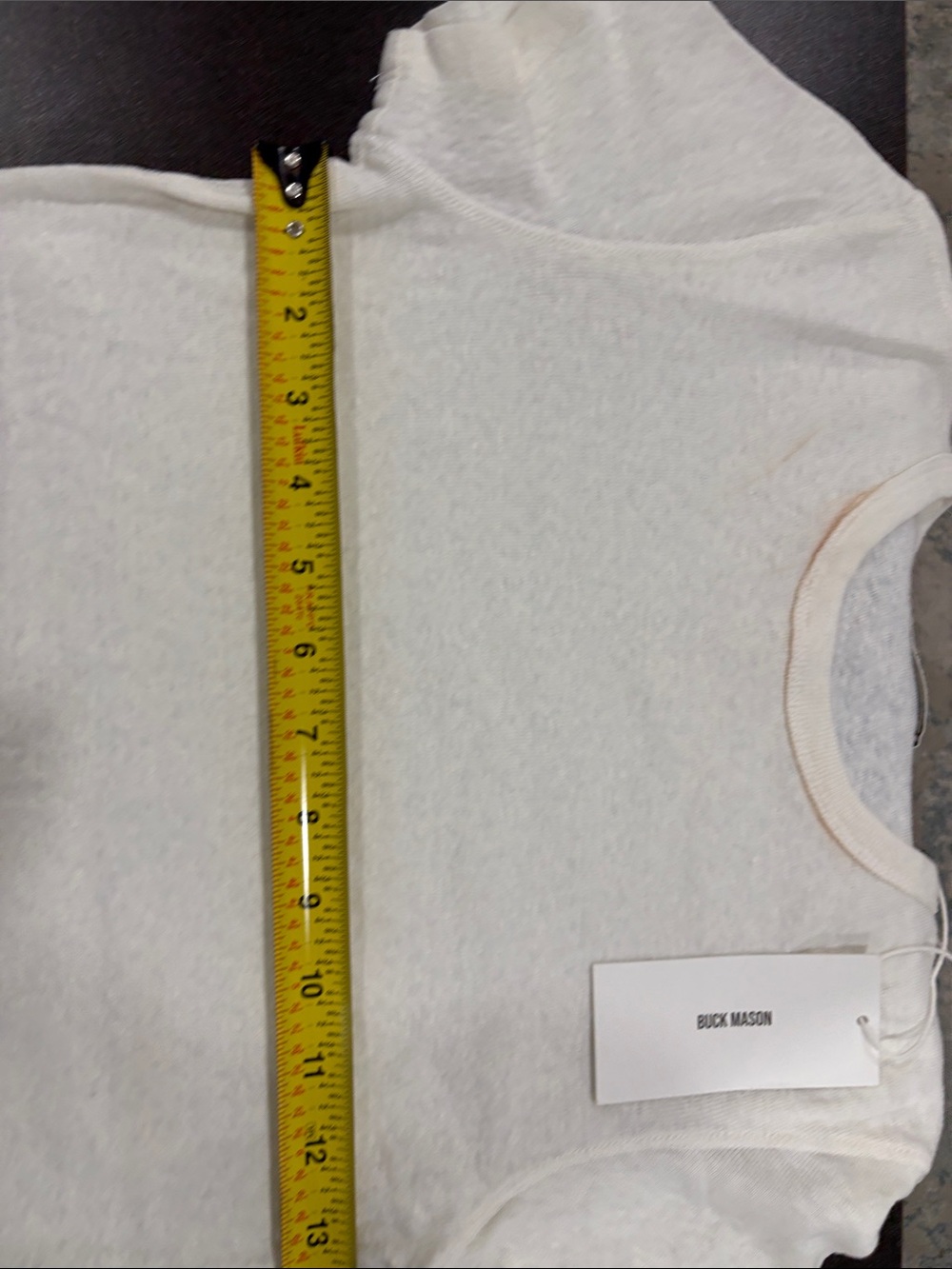 Buck Mason Women's Short Sleeve Tee Natural Heirloom Rib Size Small NWT $68 - Picture 4 of 8